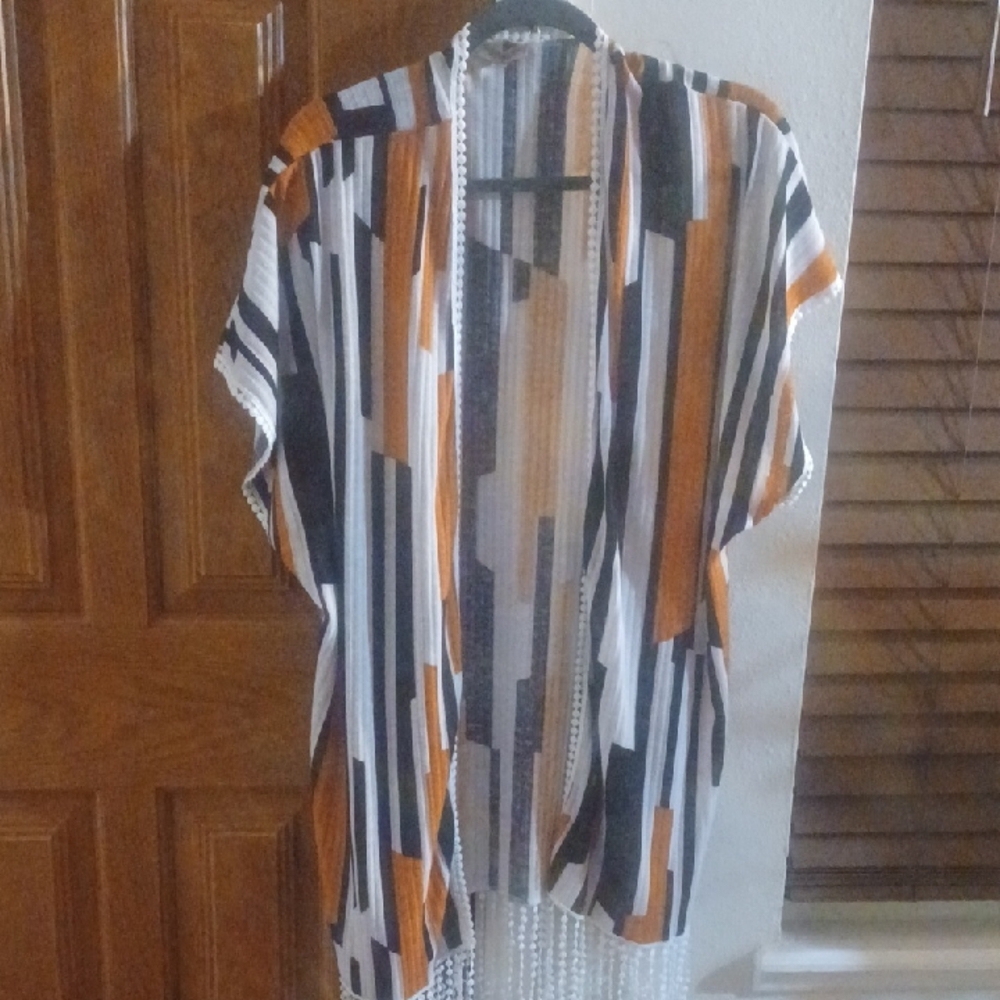 Lavish Alice Multicolor Striped Kimono